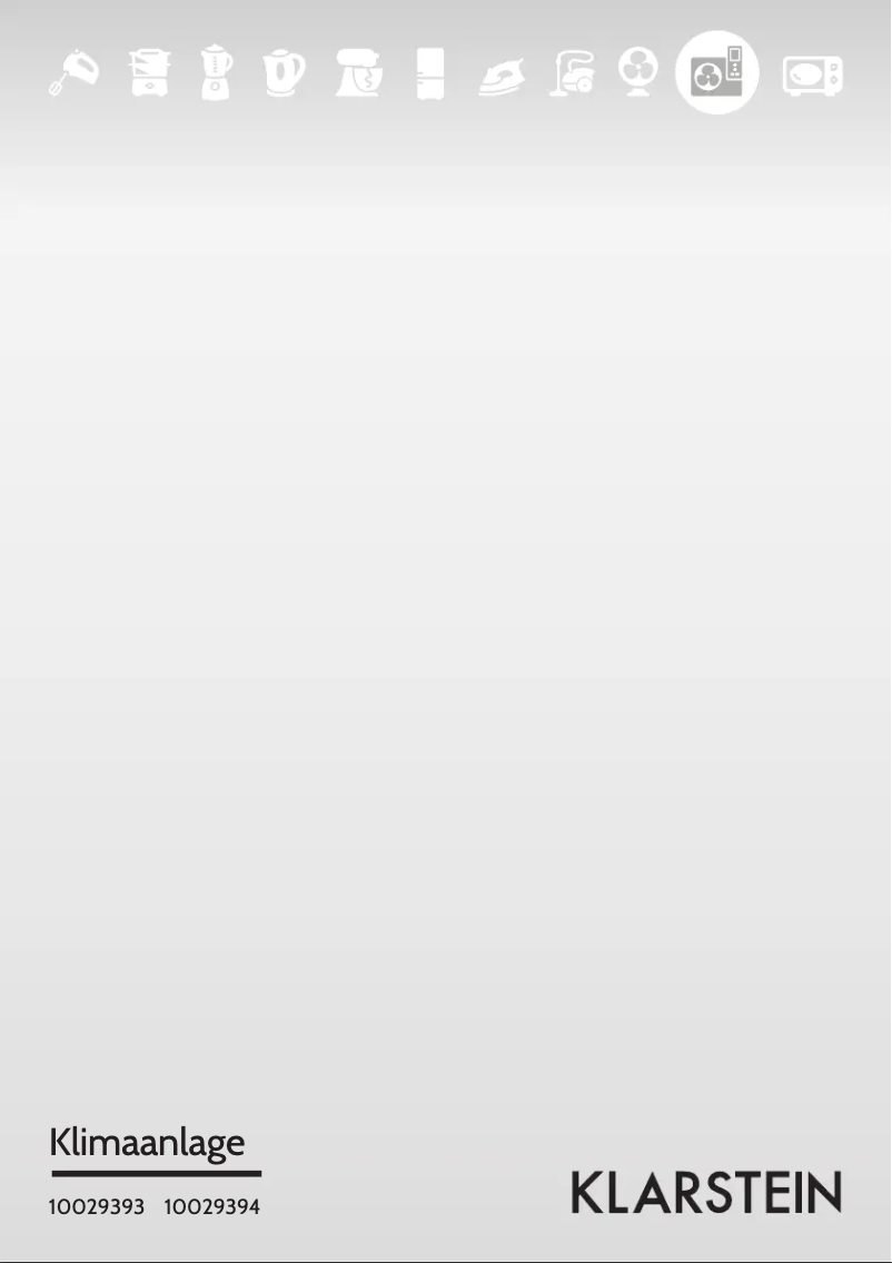 Page 1 de la notice Manuel utilisateur Klarstein 10029393