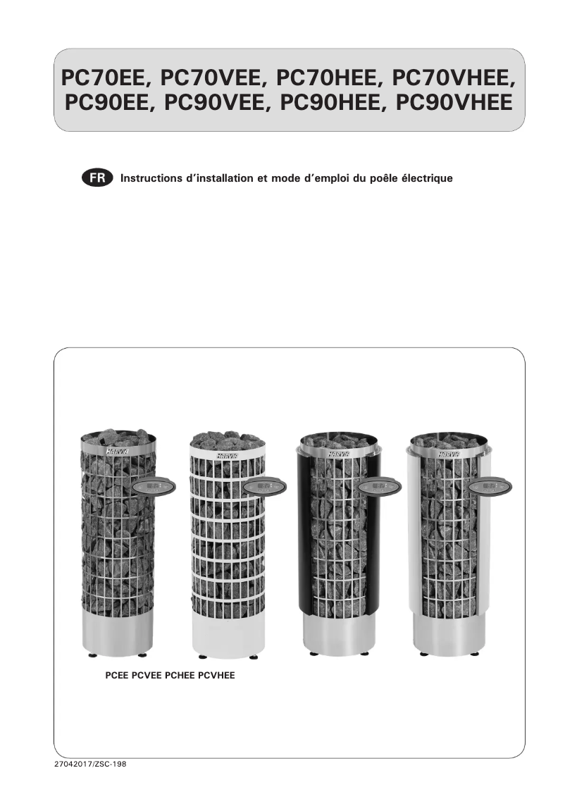 Page 1 de la notice Manuel utilisateur Harvia Cilindro PC90HEE HPC9004HEE
