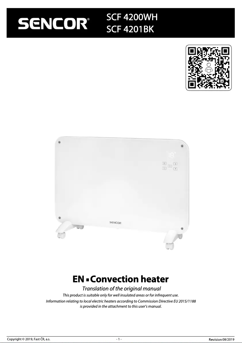 Page 1 de la notice Manuel utilisateur Sencor SCF 4200WH