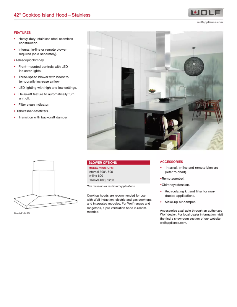 Page 1 de la notice Manuel utilisateur Wolf VI42S