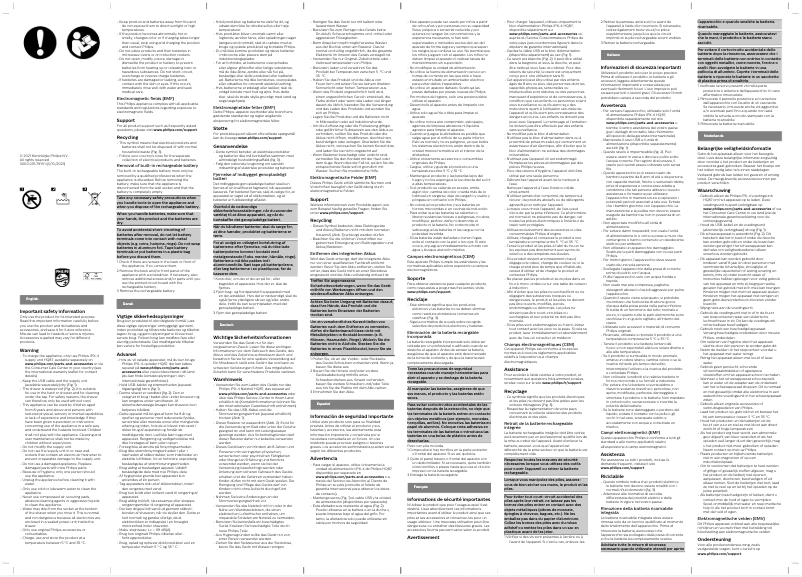 Image de la première page du manuel de l'appareil OneBlade Visage QP4530