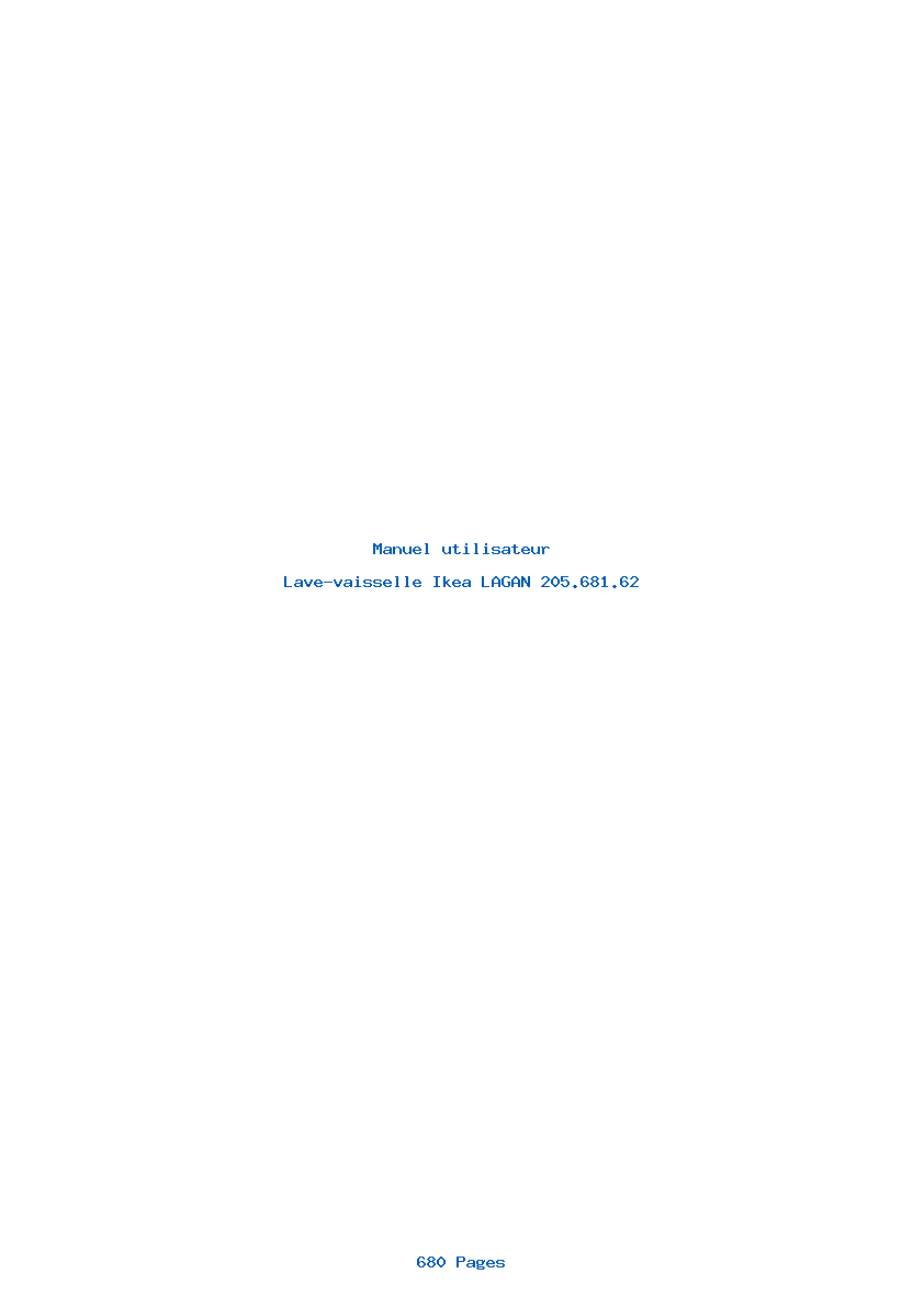 Page 1 de la notice Manuel utilisateur Ikea LAGAN 205.681.62