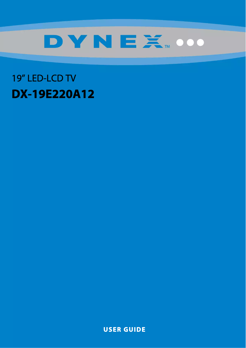 Page 1 of the manual User Manual Dynex DX-19E220A12