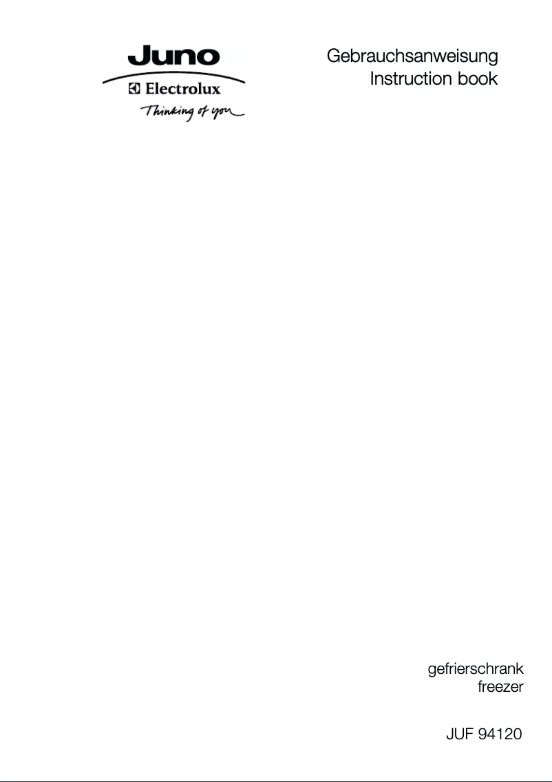Page 1 de la notice Manuel utilisateur Juno Electrolux JUF94120