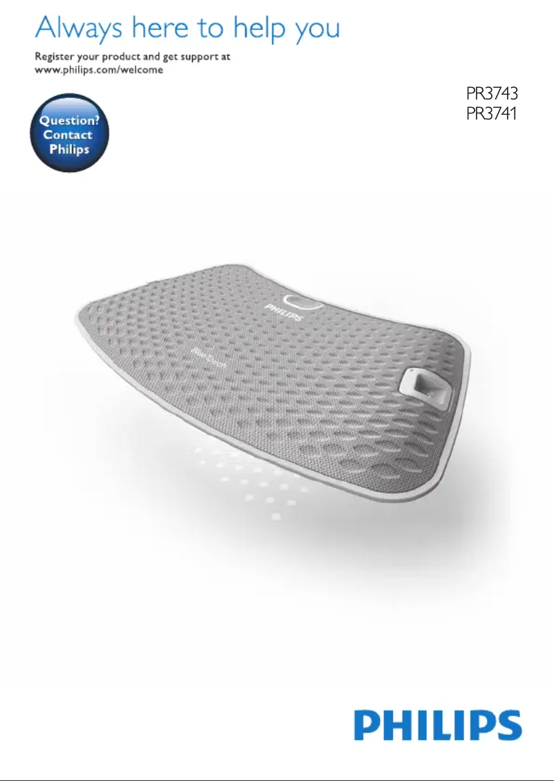 Page 1 de la notice Manuel utilisateur Philips BlueTouch PR3743