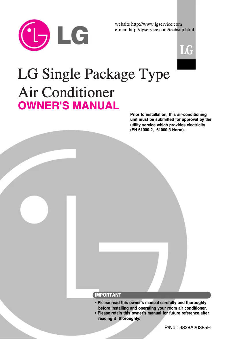 Page 1 de la notice Manuel utilisateur LG GK-C3008C00