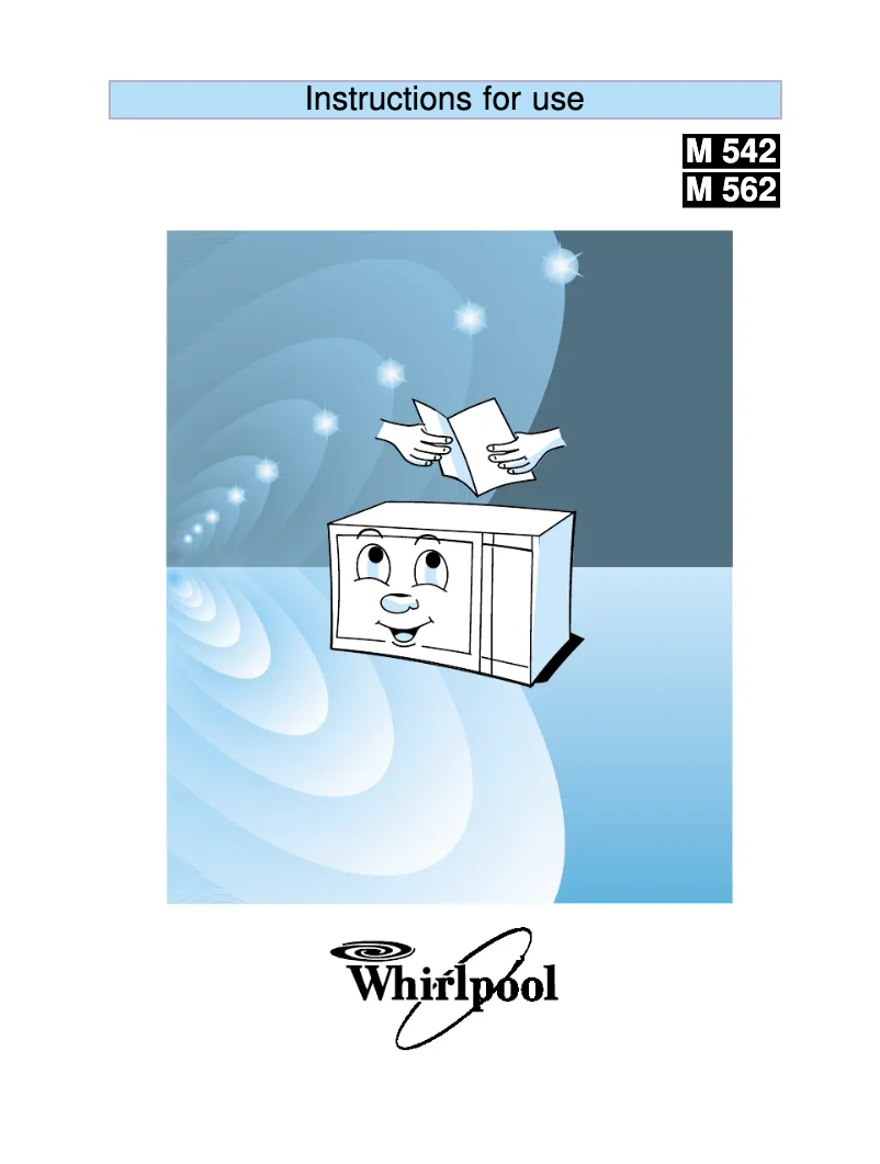 Page 1 de la notice Manuel utilisateur Whirlpool AVM 562