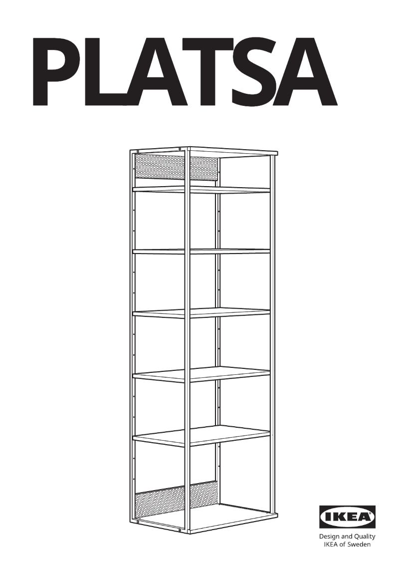 Page 1 de la notice Manuel utilisateur Ikea PLATSA 904.525.68