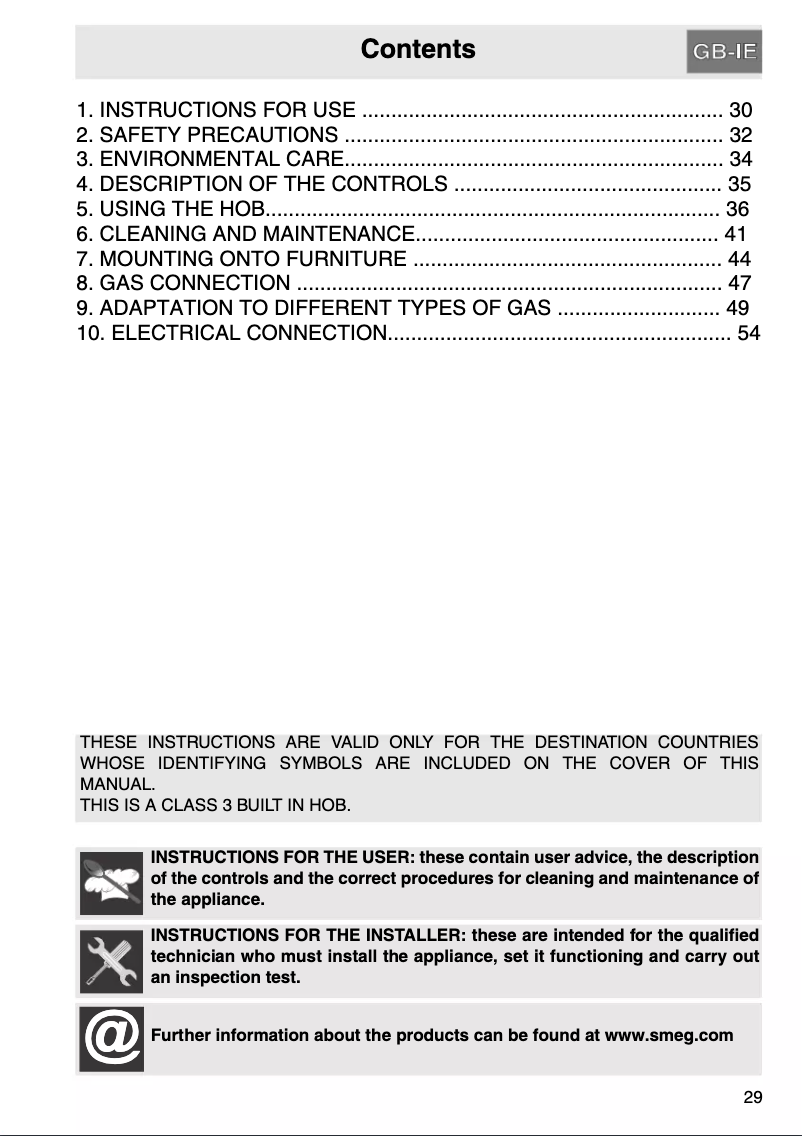 Página 1 del manual Manual de usuario Smeg PV750B