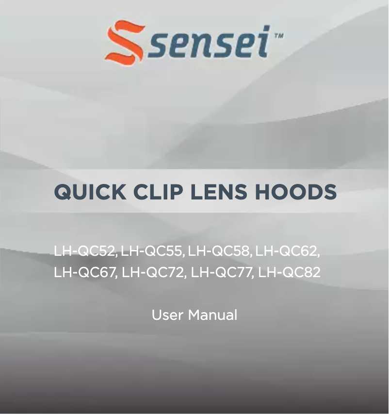 Page 1 de la notice Manuel utilisateur Sensei LH-QC72