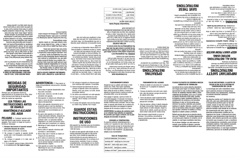 Page 1 de la notice Manuel utilisateur Conair CS33FX