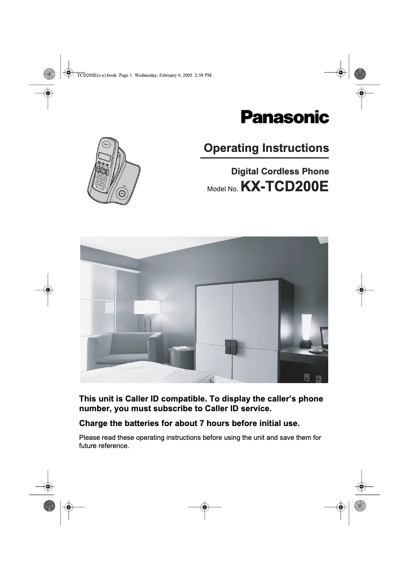 Imagen de la primera página del manual del dispositivo KX-TCD200E