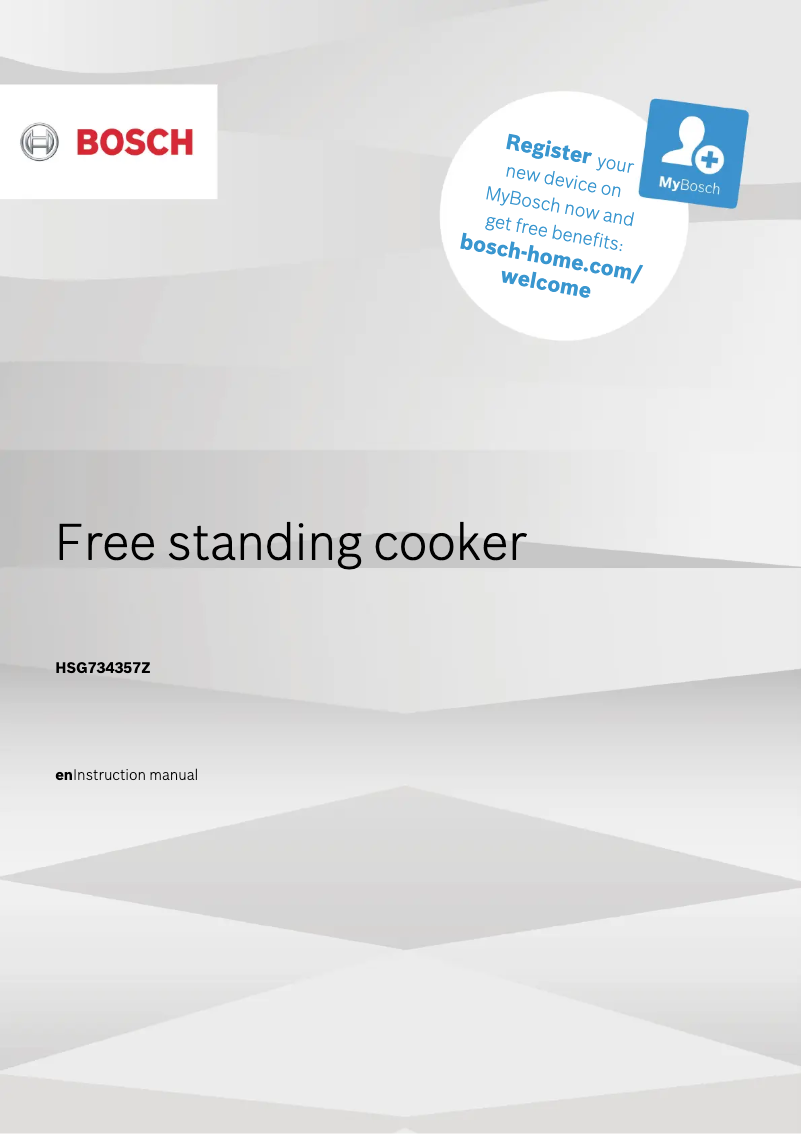 Page 1 of the manual User Manual Bosch HSG734357Z