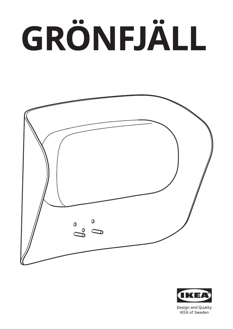 Page 1 de la notice Manuel utilisateur Ikea GRÖNFJÄLL 605.329.15