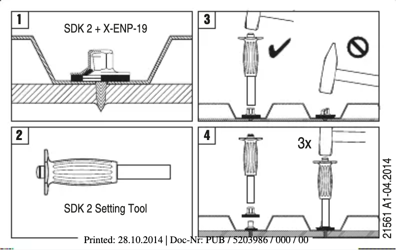 Page 1 de la notice Manuel utilisateur Hilti SDK2/PDK2