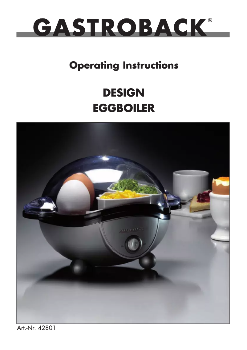 Página 1 del manual Manual de usuario Gastroback Design Eggcooker 0580178