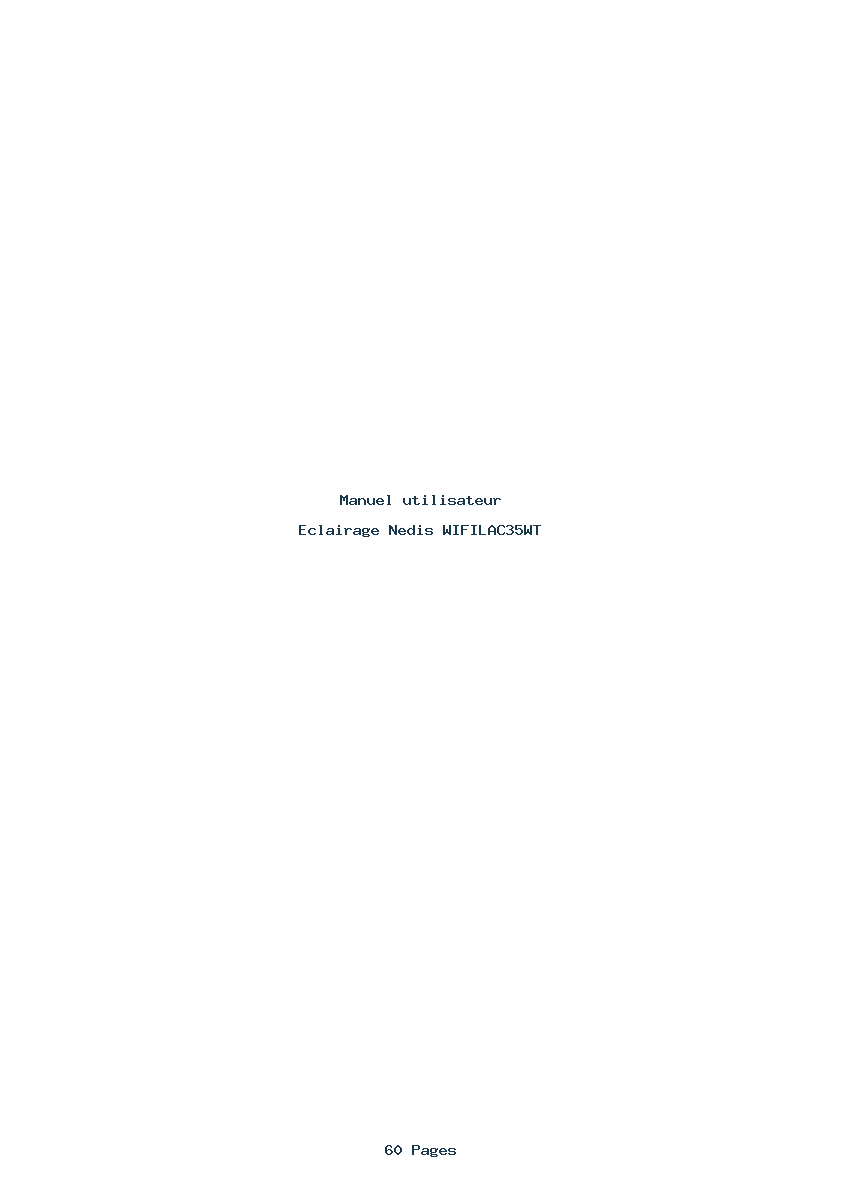Page 1 de la notice Manuel utilisateur Nedis WIFILAC35WT
