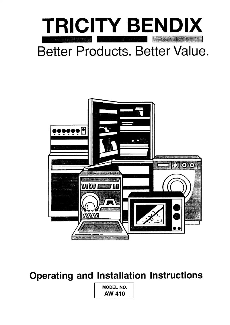 Página 1 del manual Manual de usuario Tricity Bendix AW 410