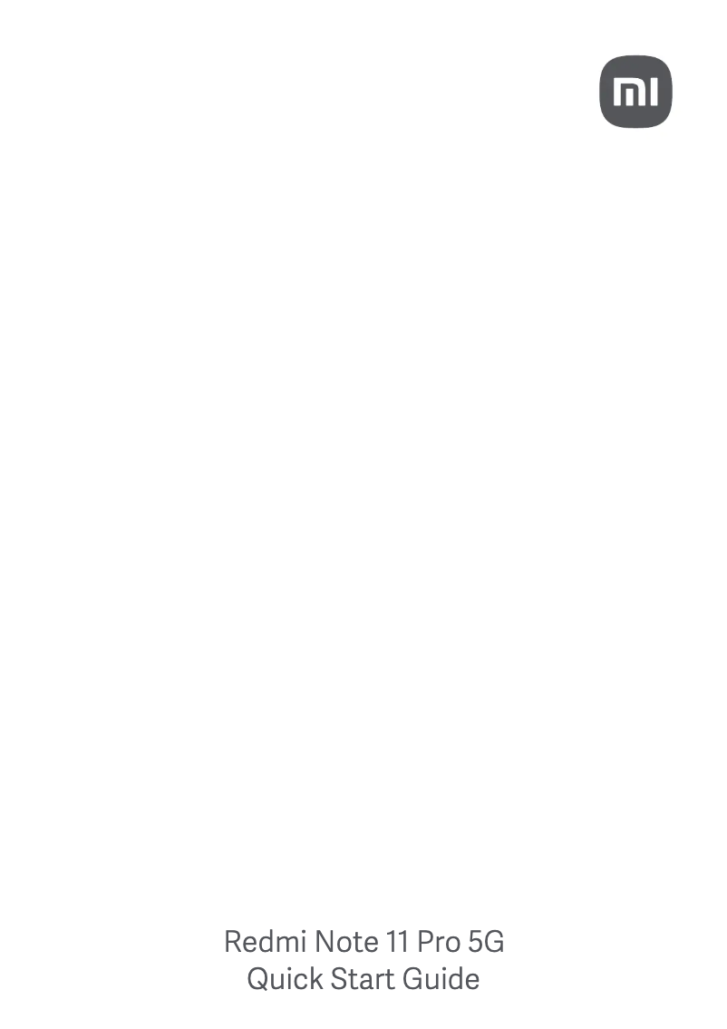 Page 1 de la notice Manuel utilisateur Xiaomi Note 11 Pro 5G