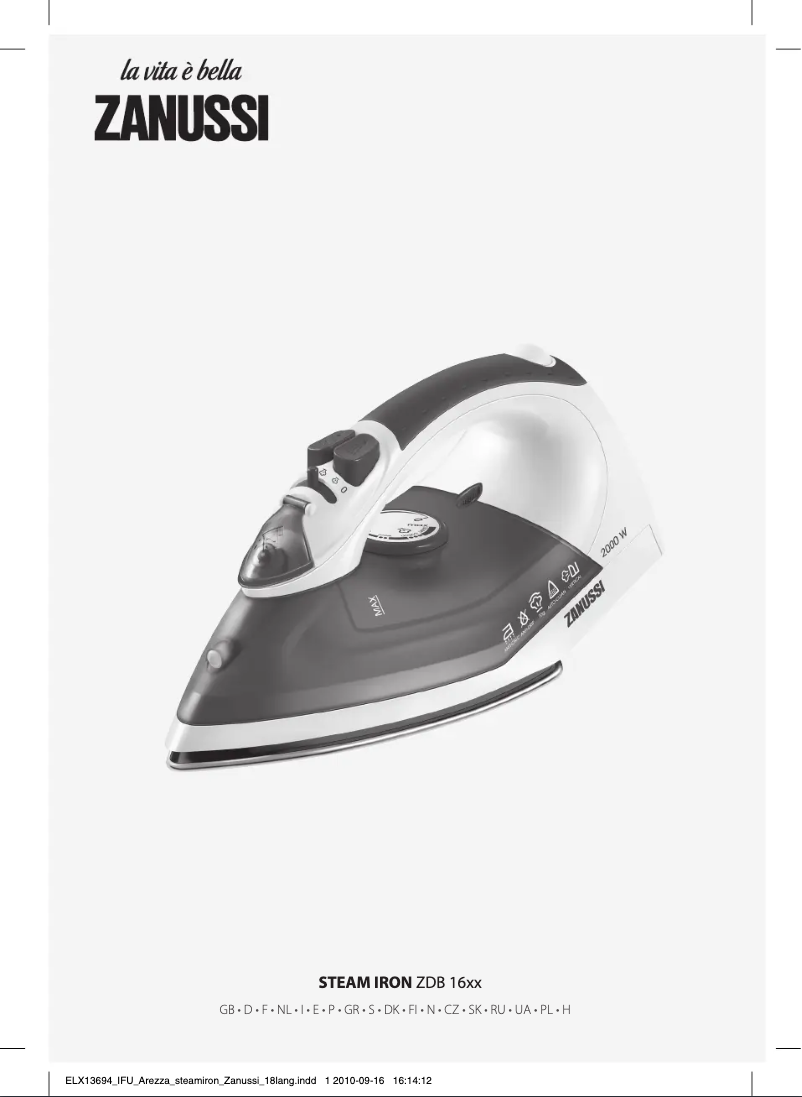 Página 1 del manual Manual de usuario Zanussi ZDB1600