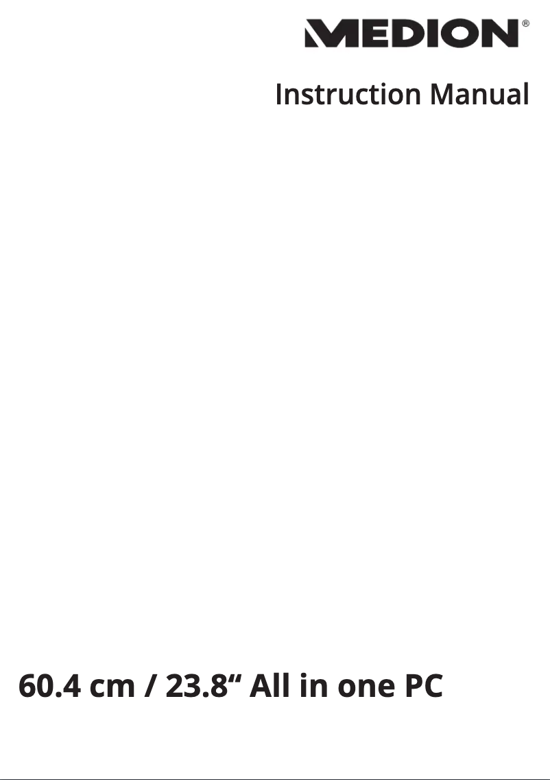 Page 1 de la notice Manuel utilisateur Medion Akoya All-in-One E23401S-i3-1128FHD8