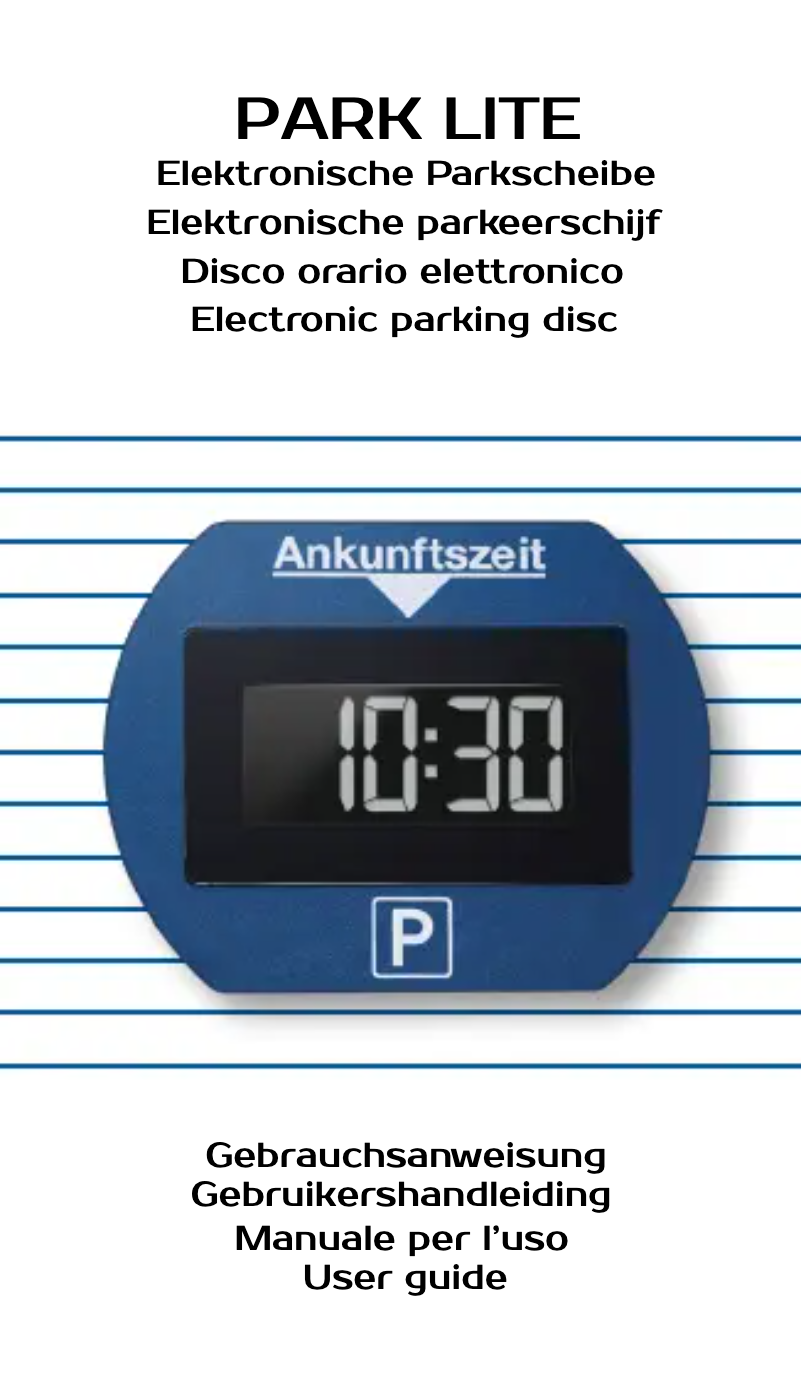 Page 1 de la notice Manuel utilisateur Needit Park Lite