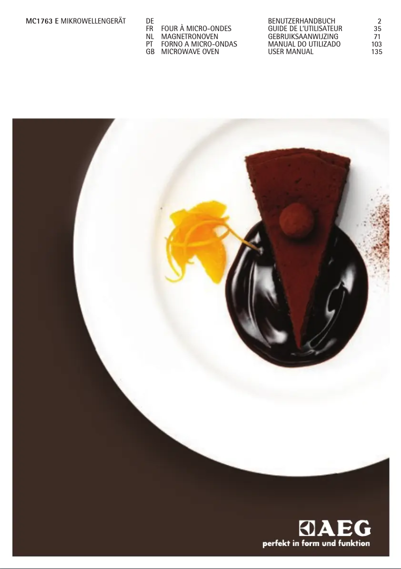 Página 1 del manual Manual de usuario AEG MC1763EM