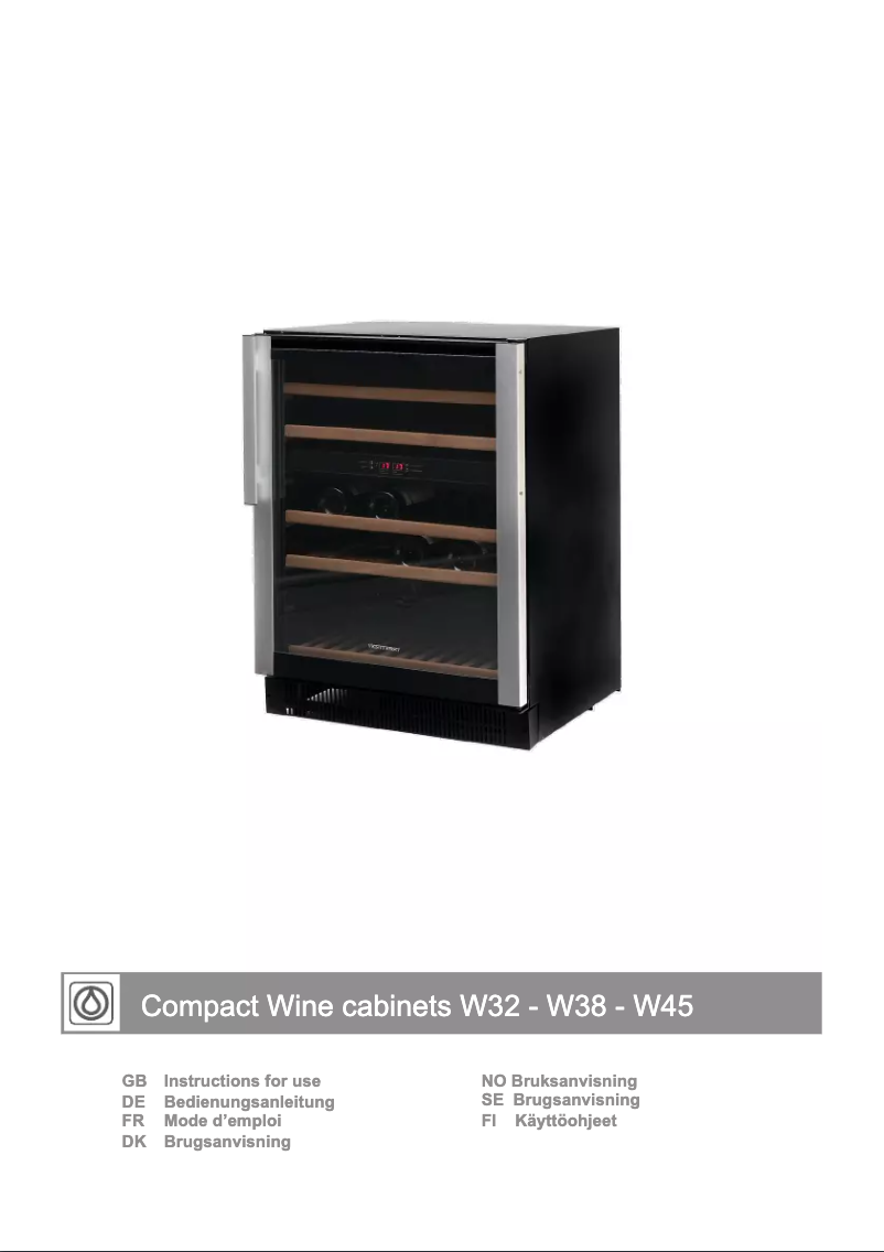 Page 1 of the manual User Manual Vestfrost W 45