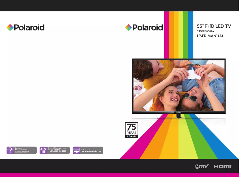 Page 1 of the manual User Manual Polaroid 55GSR3000FA