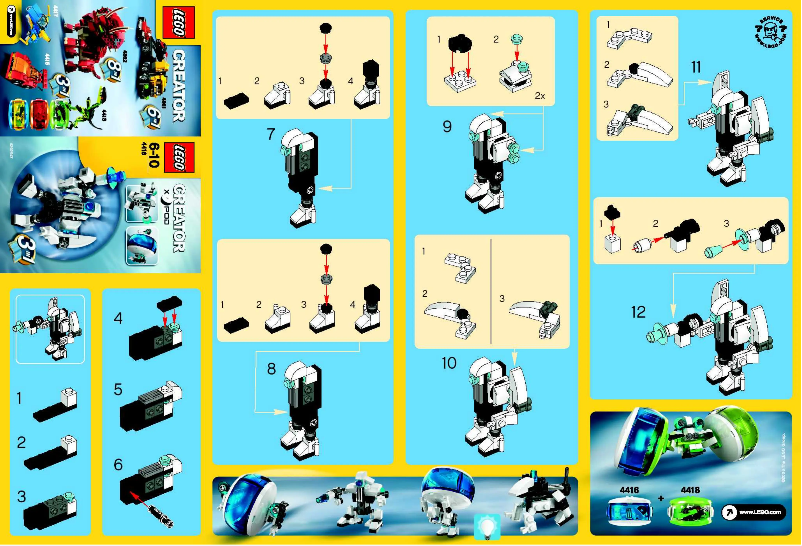 Page 1 de la notice Manuel utilisateur Lego Robo Pod