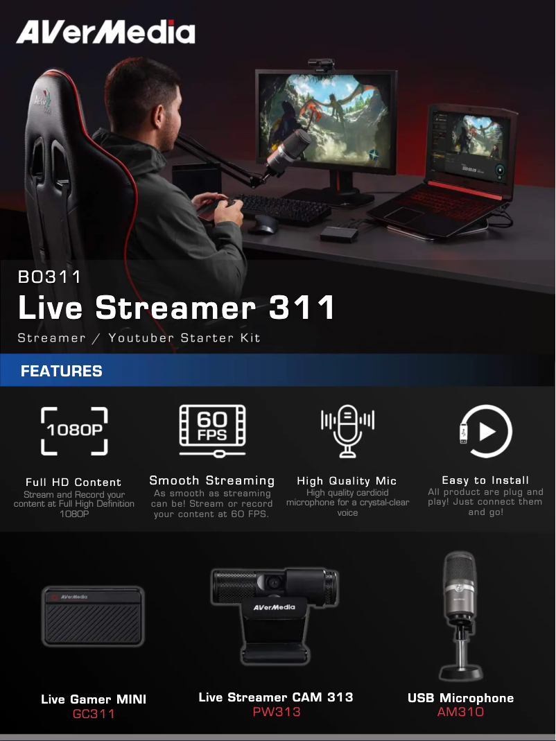 Page 1 of the manual User Manual AVerMedia Live Streamer GC311