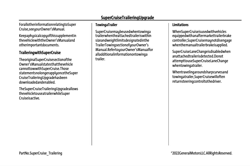 Page 1 of the manual User Manual Cadillac Escalade ESV (2022)