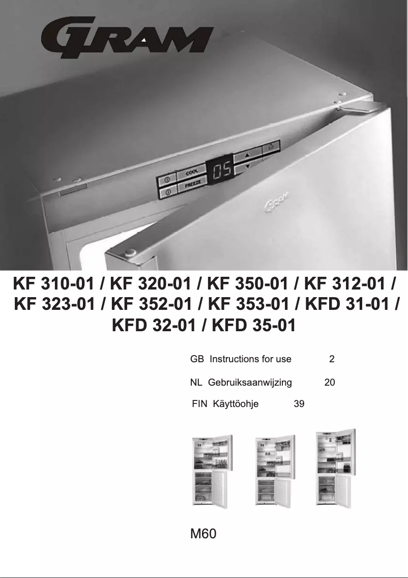 Page 1 de la notice Manuel utilisateur Gram KFD35