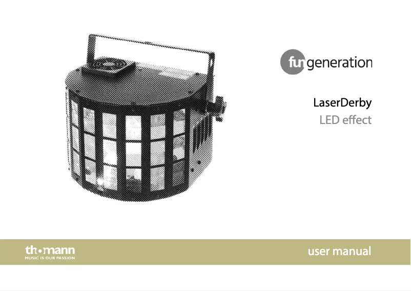 Page 1 de la notice Manuel utilisateur Fun Generation Laser Derby