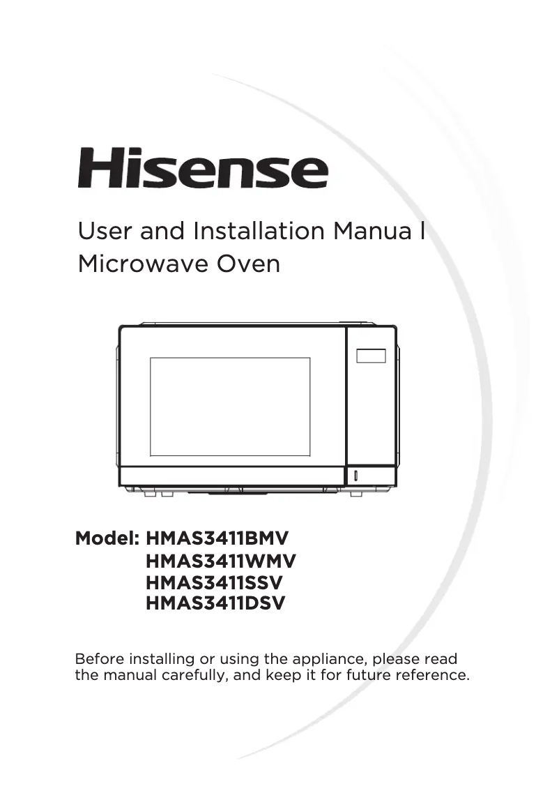 Page 1 de la notice Manuel utilisateur Hisense HMAS3411BMV