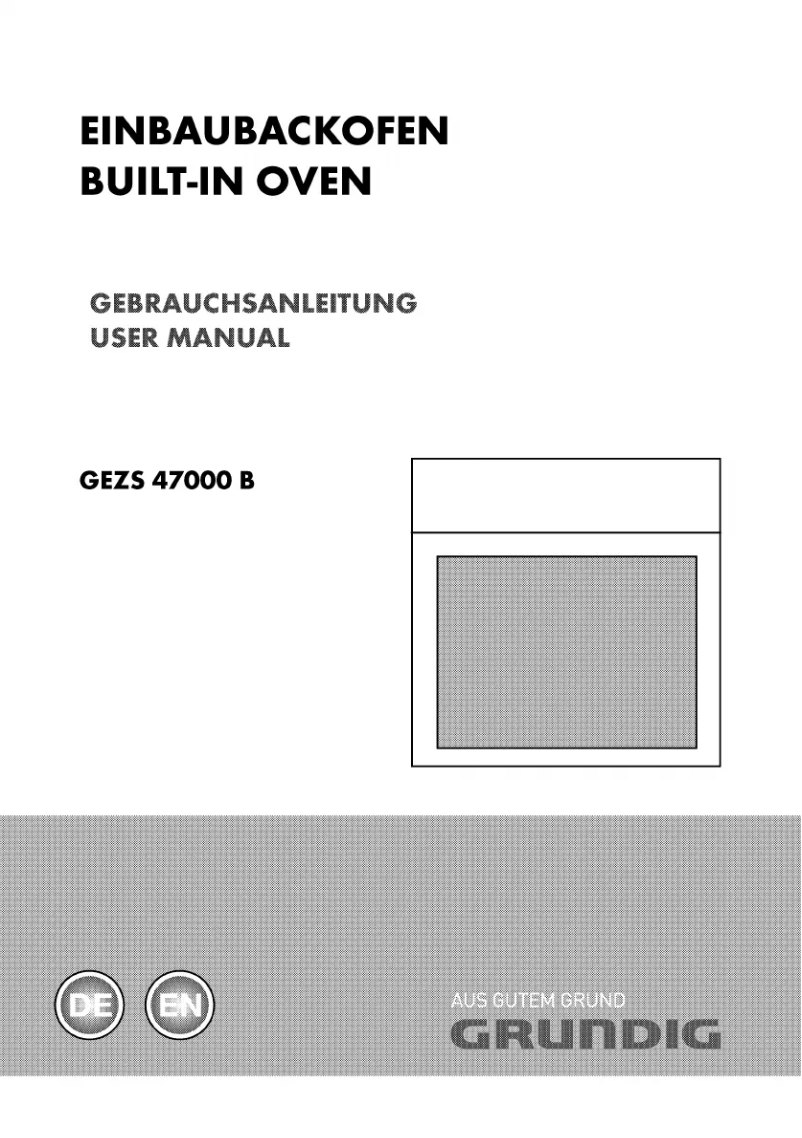 Page 1 de la notice Manuel utilisateur Grundig GEZS 47000 B