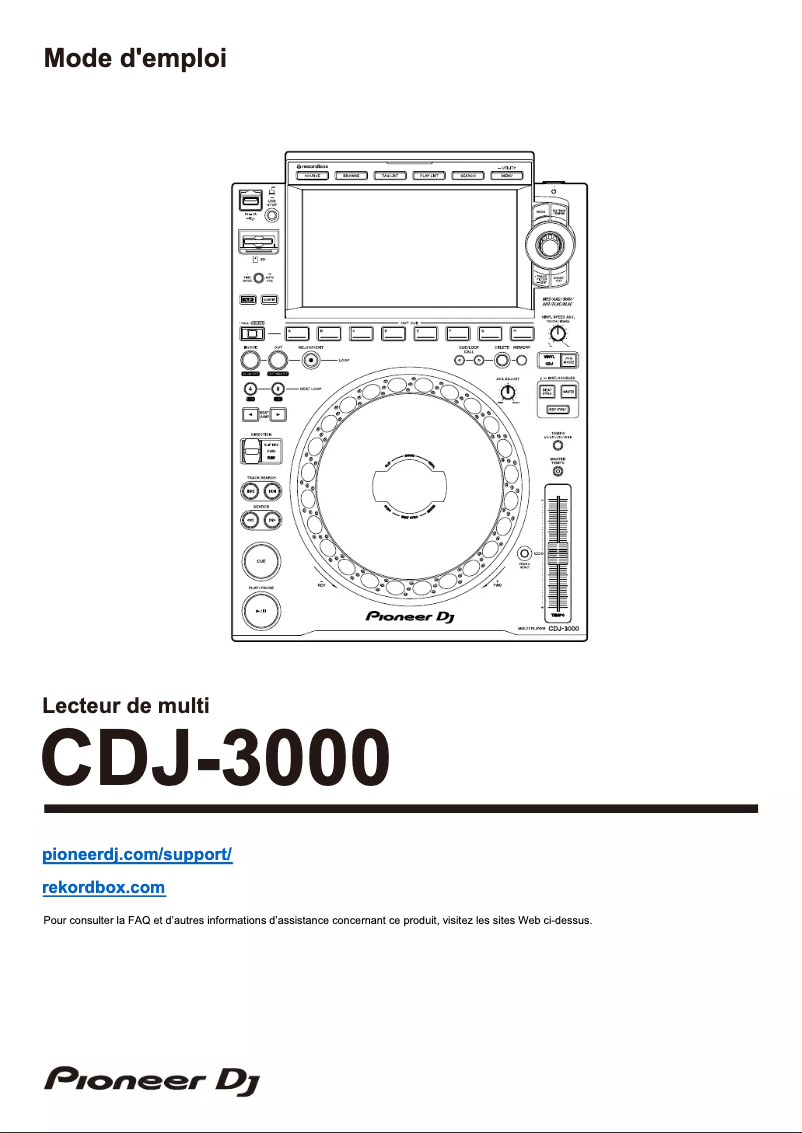 Page 1 of the manual Quick Start Guide Pioneer CDJ-3000