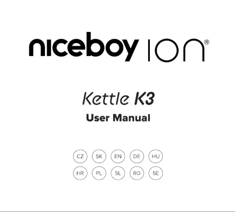 Page 1 de la notice Manuel utilisateur Niceboy ION Kettle K3