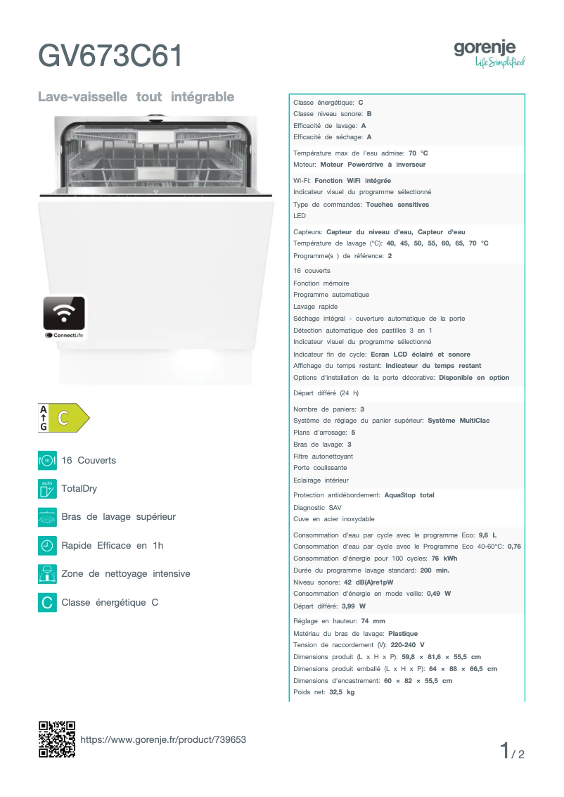 Image de la première page du manuel de l'appareil GV673C61
