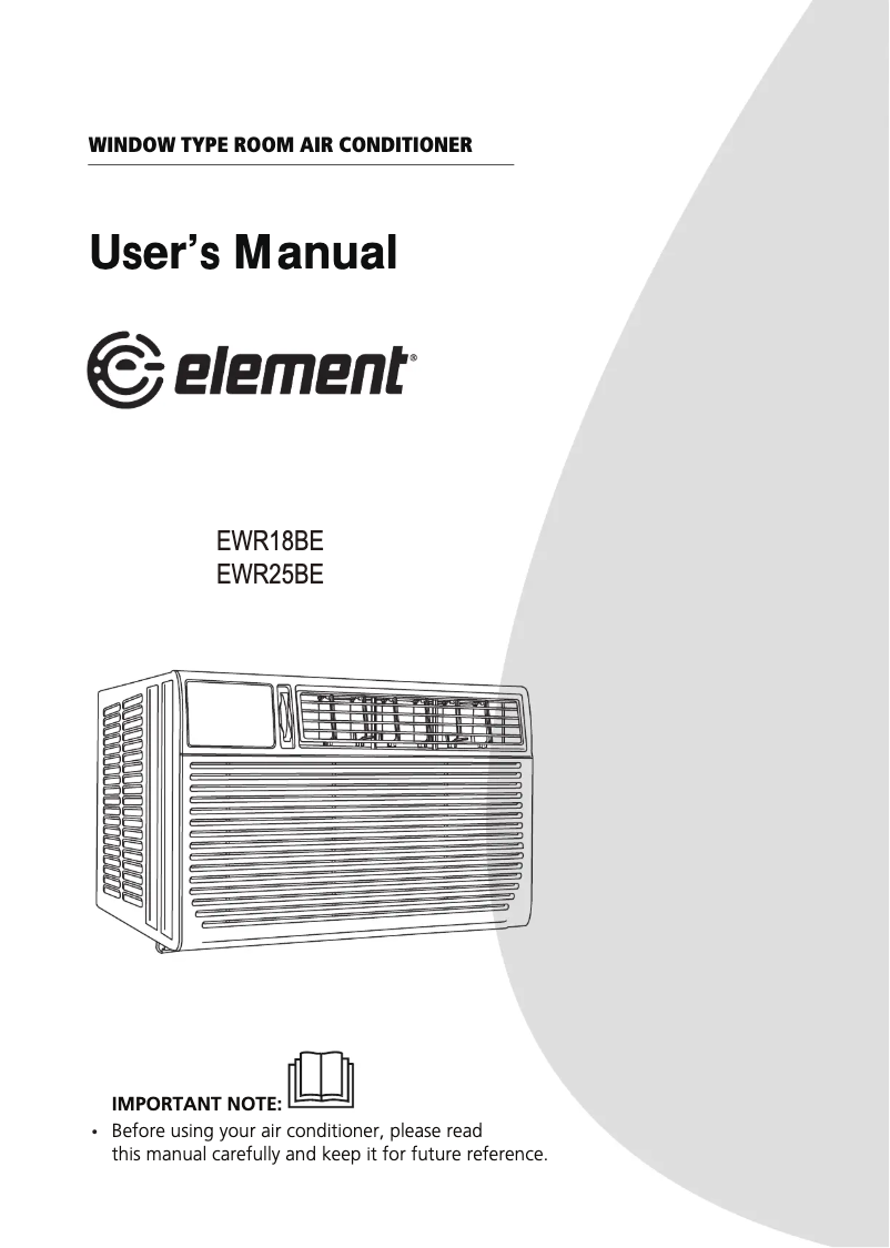 Page 1 de la notice Manuel utilisateur Element EWR25BE