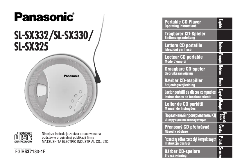 Página 1 del manual Manual de usuario Panasonic SL-SX330