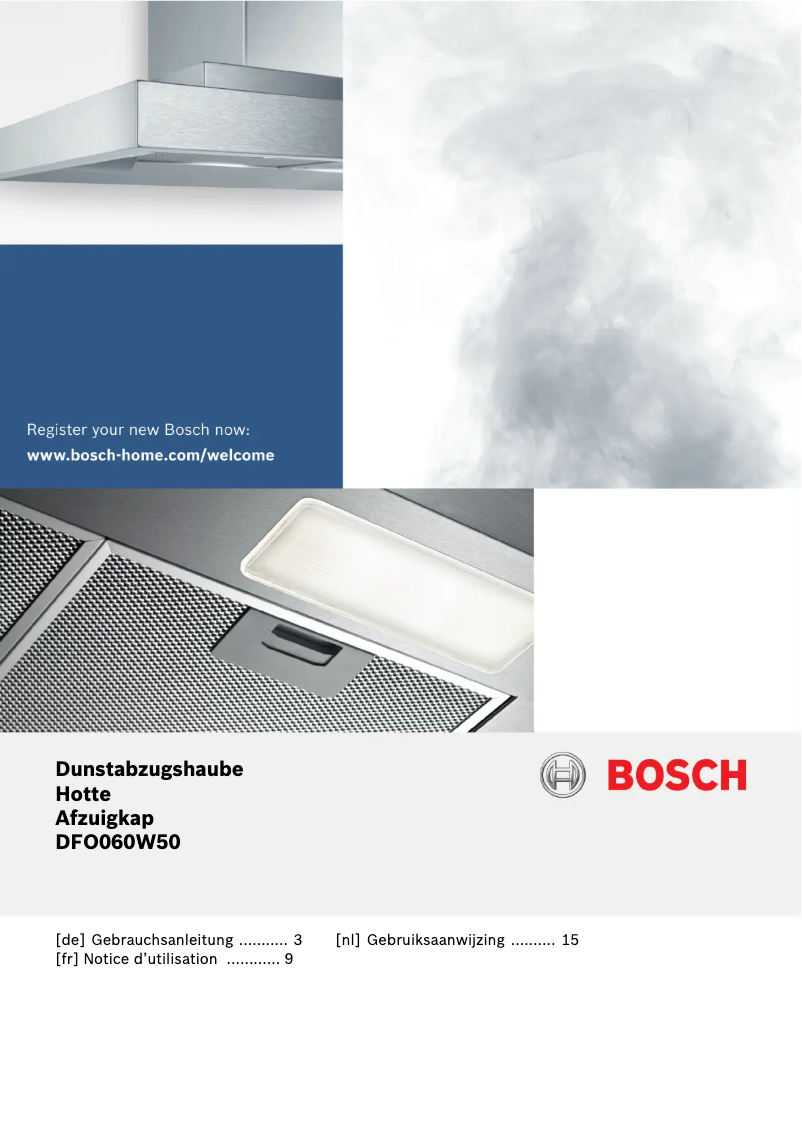 Page 1 de la notice Manuel utilisateur Bosch DFO060W50