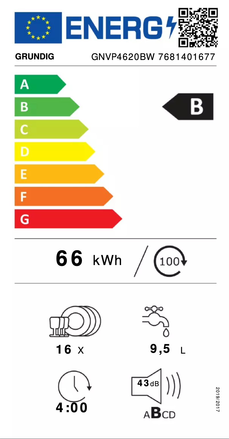 Page 1 de la notice Manuel utilisateur Grundig GNVP4620BW