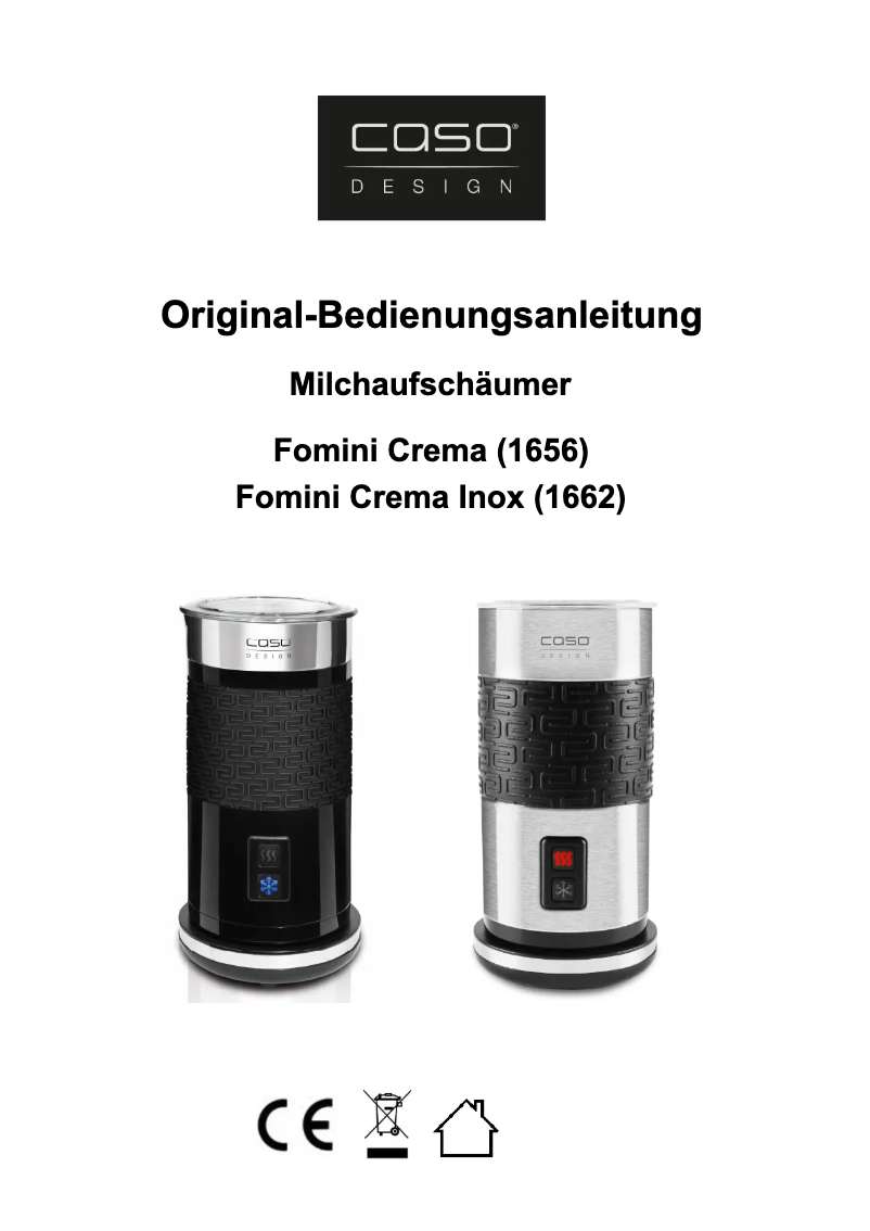 Página 1 del manual Manual de usuario Caso Fomini Crema 1656