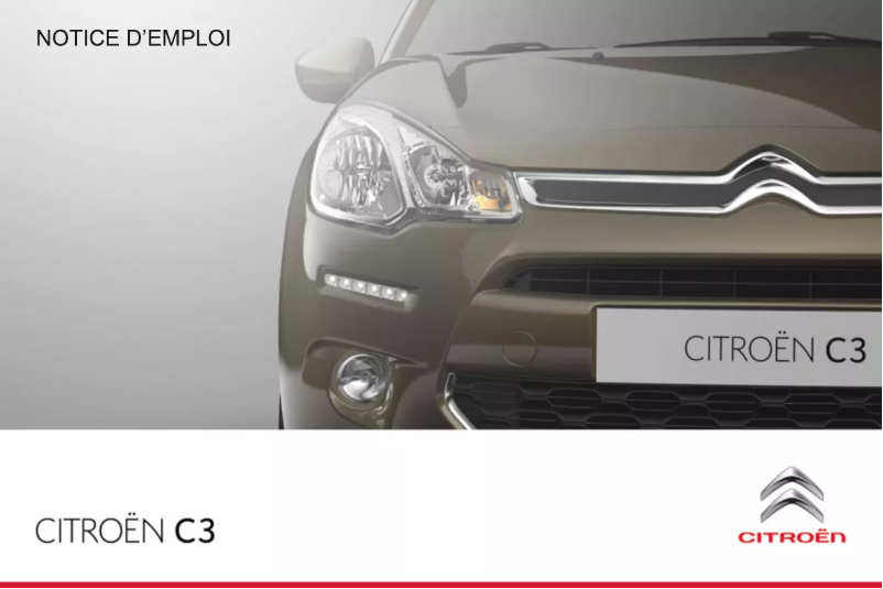 Page 1 de la notice Manuel utilisateur Citroën C3 (2014)