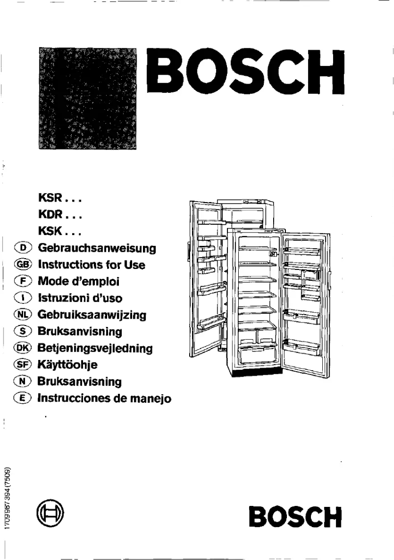 Page 1 de la notice Manuel utilisateur Bosch KSR35622