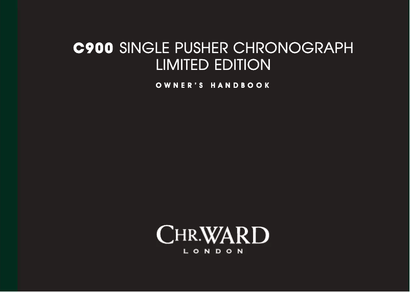 Page 1 of the manual User Manual Christopher Ward C900 Single Pusher
