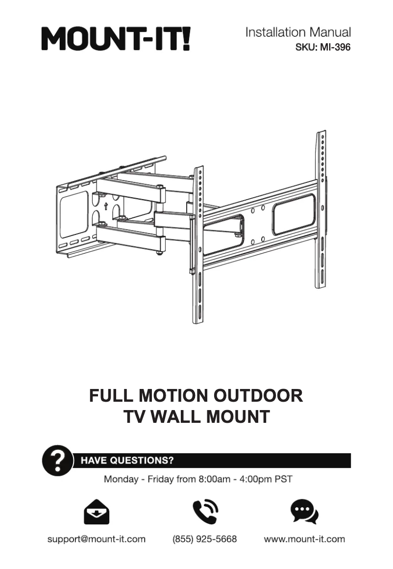Page 1 de la notice Manuel utilisateur Mount-It! MI-396