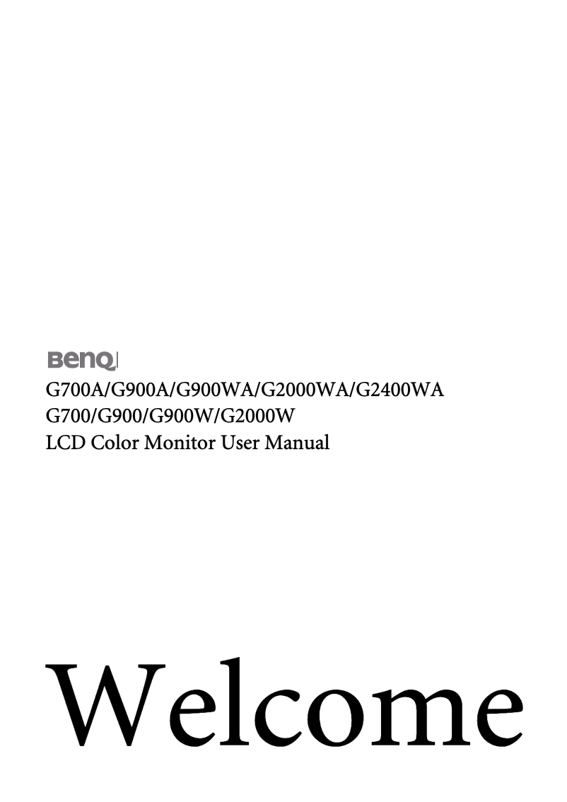 Página 1 del manual Manual de usuario BenQ G2400W