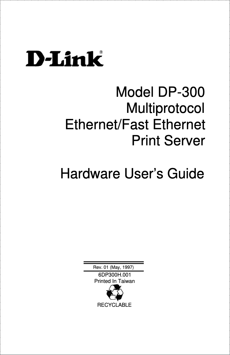 Page 1 de la notice Guide d'installation D-Link DP-300